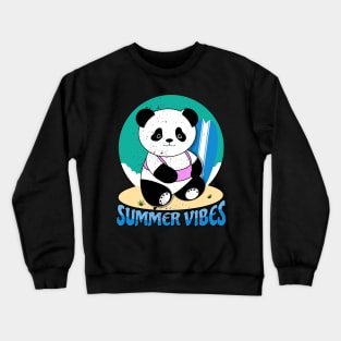 Summer Vibes Panda Crewneck Sweatshirt